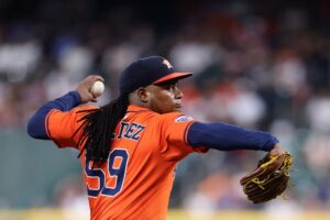 Framber Valdez #59 of the Houston Astros